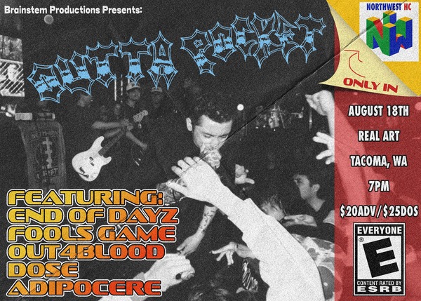 Brain Stem Productions Presents: Outta Pocket, End of Dayz, Fools Game, Out4Blood, Dose, Adipocere Logo