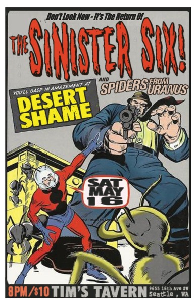 The Sinister Six // Desert Shame // Spiders from Uranus Logo