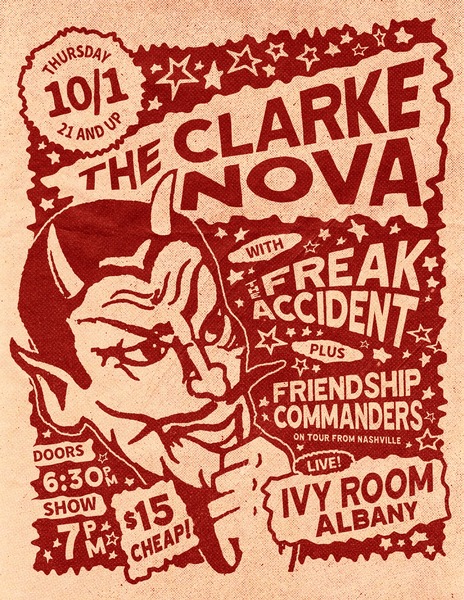 The Clarke Nova + Freak Accident + Friendship Commanders Logo