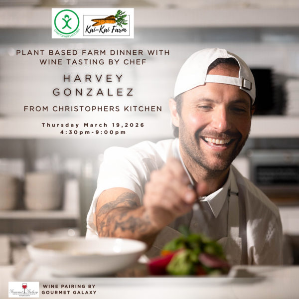 Plant Based Farm Dinner with Wine Tasting by Chef Harvey Gonzalez from Christophers Kitchen Logo