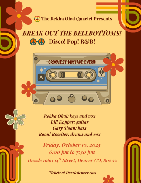 The Rekha Ohal Quartet Presents Break Out Your Bellbottoms Logo