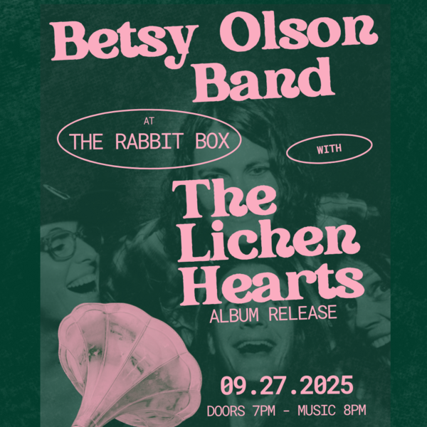 Betsy Olson Band with The Lichen Hearts Logo