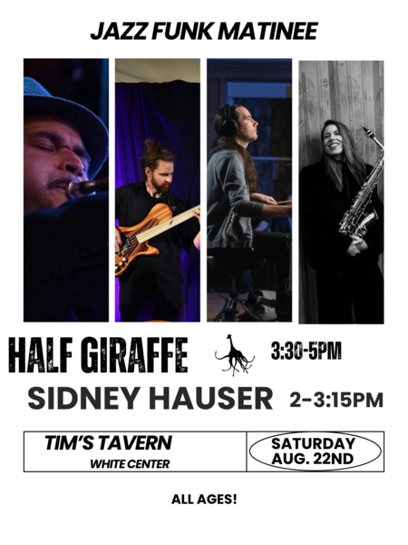 Jazz Funk Matinee - Half Giraffe // Sidney Hauser Logo