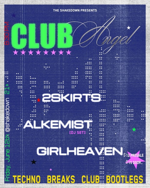 CLUB ANGEL: 2skirts, Alkemist,  girlheavx Logo
