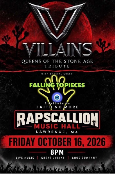 A Tribute to Queens of the Stone Age and Faith No More with Villains & Falling To Pieces Logo