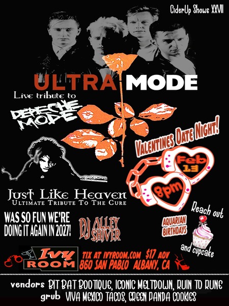 ULTRA MODE (DEPECHE MODE) + JUST LIKE HEAVEN (THE CURE) + DJ ALLEY SHIVER Logo