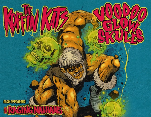 Koffin Kats/Voo Doo Glow Skulls/The Raging Nathans Logo