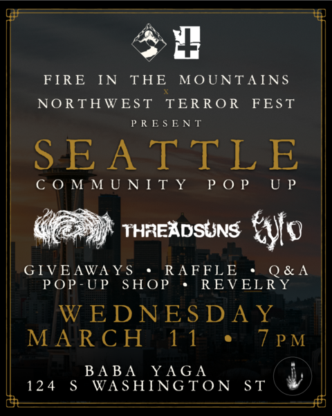 Fire In The Mountains x Northwest Terror Fest Present: Seattle Community Pop Up Logo