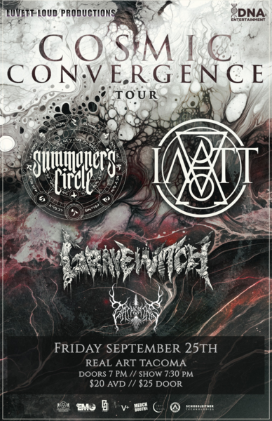 Luvett Loud Productions x DNA Entertainment Present: Cosmic Convergence Tour Logo
