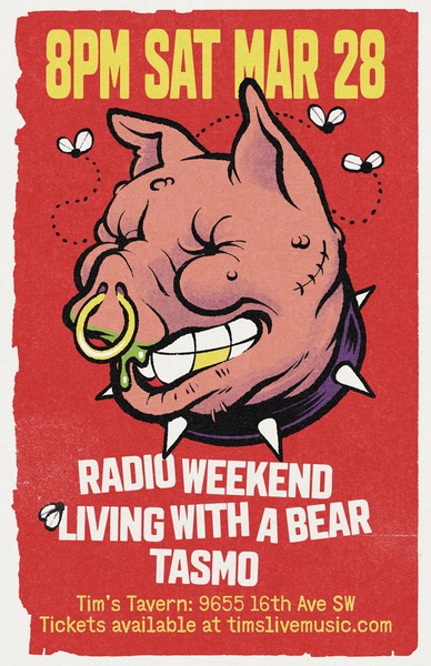 Radio Weekend // Living With a Bear // Tasmo Logo