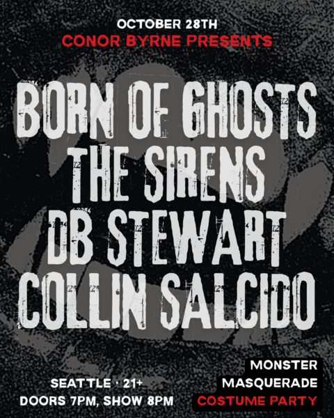 Born of Ghosts + The Sirens + DB Stewart + Collin Salcido Logo