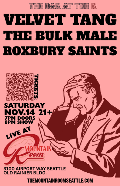 Velvet Tang, Dick Rossetti and Bulk Male & Roxbury Saints Logo