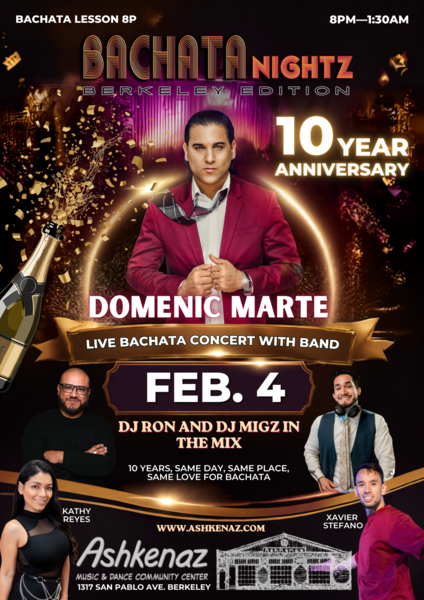 BACHATA Nightz 10 year Anniversary. Logo