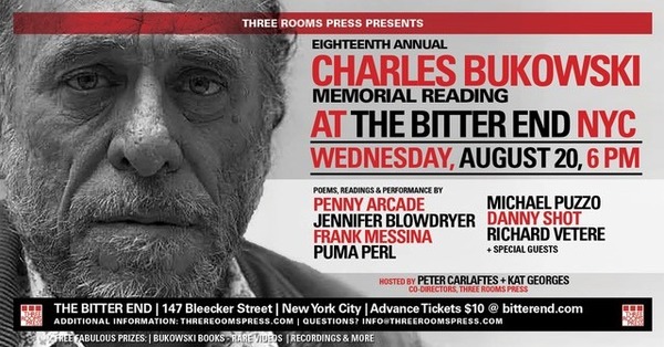 CHARLES BUKOWSKI Memorial Reading: Poems, Redings & Performances Logo