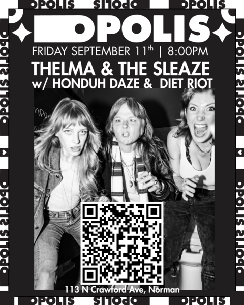 THELMA AND THE SLEAZE, HONDUH DAZE, DIET RIOT Logo