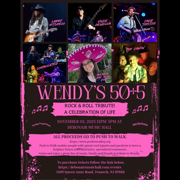 Wendy's 50+5 - Rock & Roll Tribute Logo