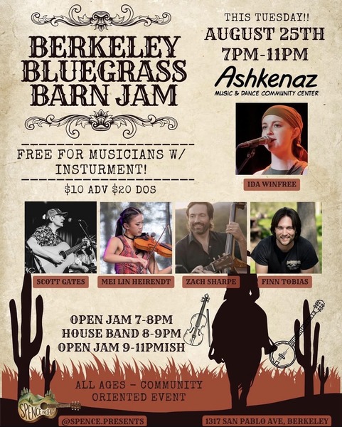 Berkeley Bluegrass Barn Jam Logo