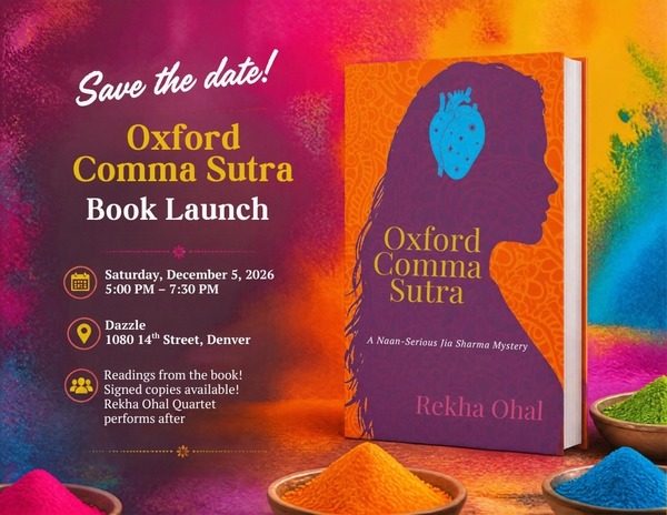 Rekha Ohal: Oxford Comma Sutra Book Launch Logo