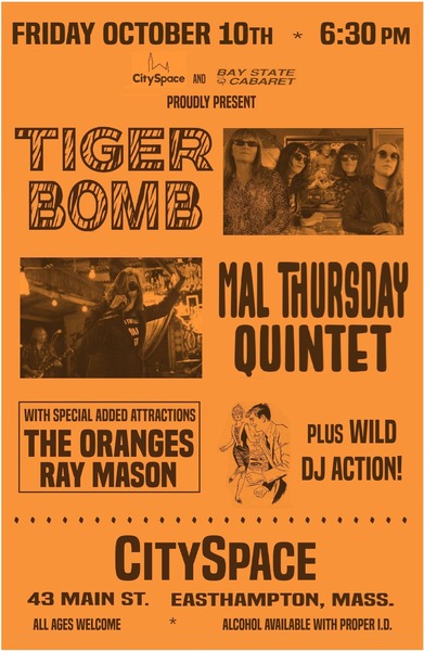 Tiger Bomb/Mal Thursday Quintet/ Ray Mason/ The Oranges Logo