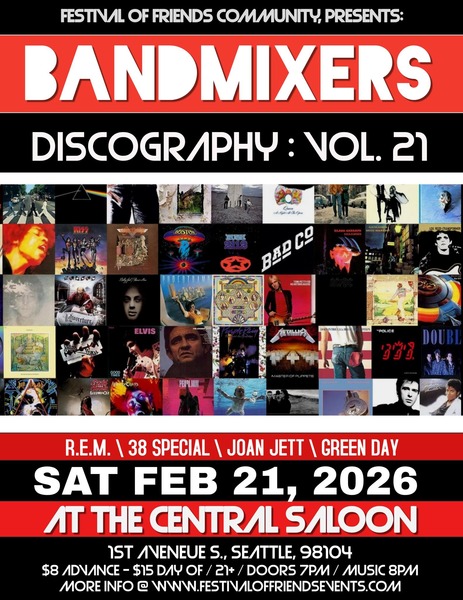 Festival of Friends Community / Presents : Bandmixers Discography, Volume 21! Logo