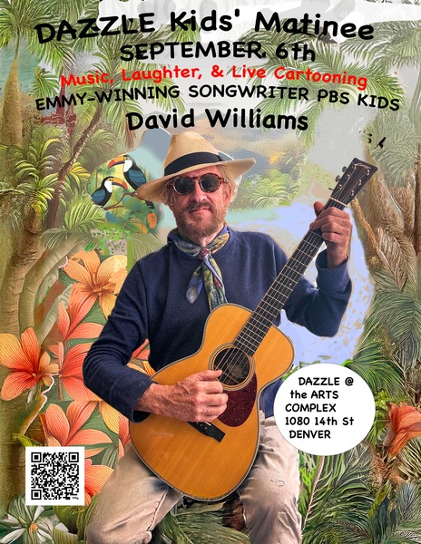 Kids' Matinee: David Williams - Music, Laughter & Live Cartooning! Logo