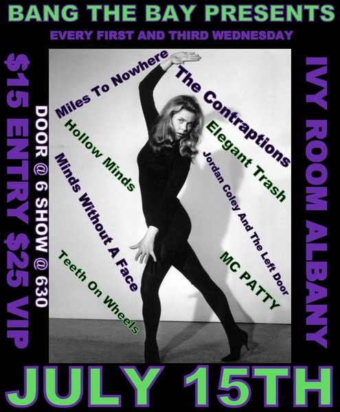 BANG THE BAY! MILES TO NOWHERE + THE CONTRAPTIONS + ELEGANT TRASH + JORDAN COLEY & THE LEFT DOOR Logo