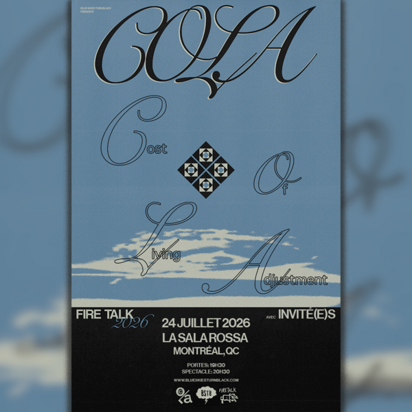 Blue Skies Turn Black présentent COLA  + PARKING Logo