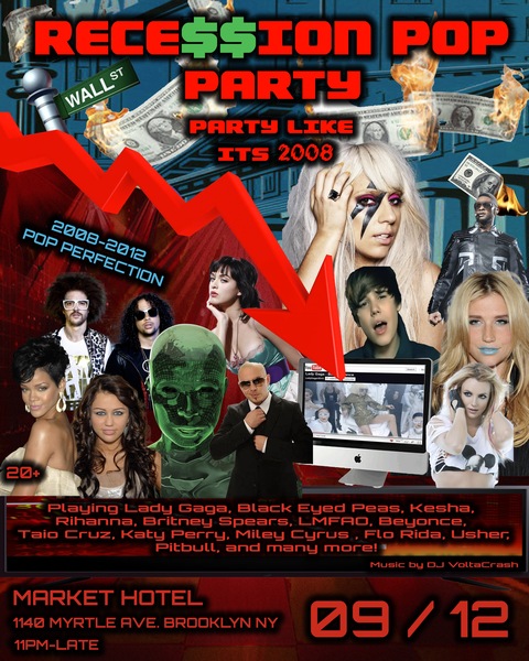 THE RECESSION POP PARTY Logo