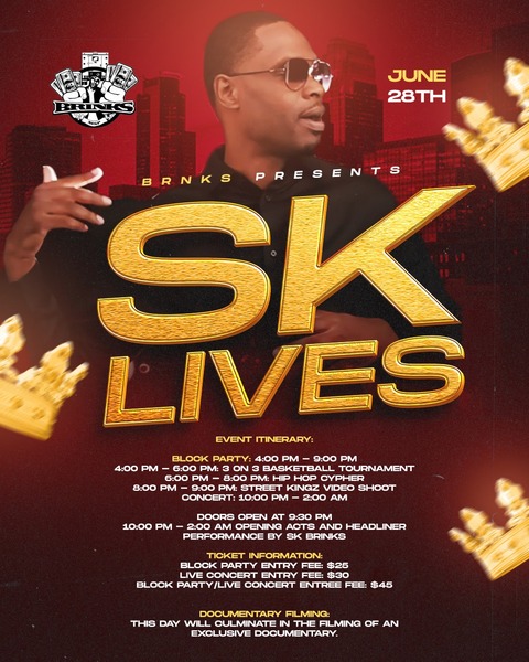 BRNKS Presents SK LIVES Block Party & Concert Logo