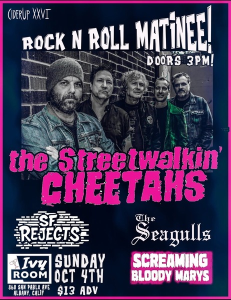 Street Walking Cheetahs + SF Rejects + THE SEAGULLS + Screaming Bloody Marys Logo