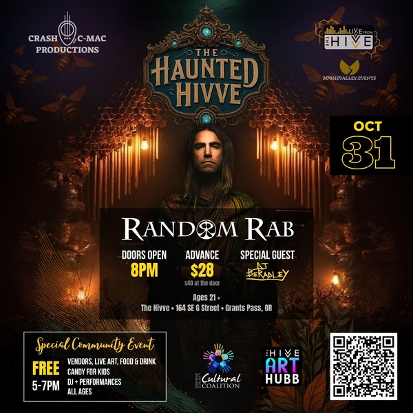 The Haunted Hivve: Random Rab with special guest DJ BeRadley Logo