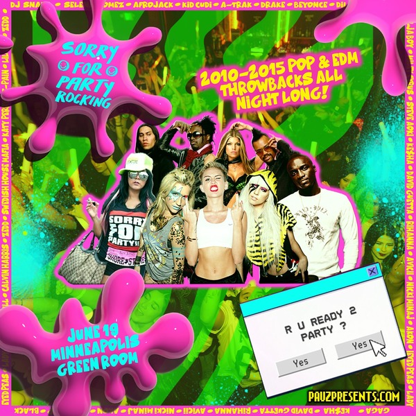 SORRY FOR PARTY ROCKING (2010-2015 Pop & EDM All Night Long