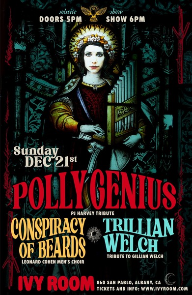 Polly Genius • Conspiracy of Beards • Trillian Welch Logo