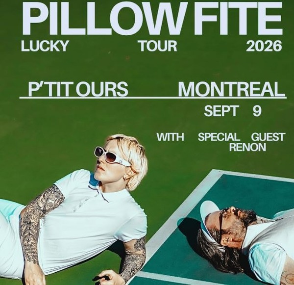 Pillow Fite 'Lucky' National Tour 2026 at Ptit Ours with Renon Logo