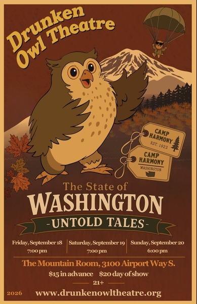 Drunken Owl Theatre presents: The State Of Washington Untold Tales Logo