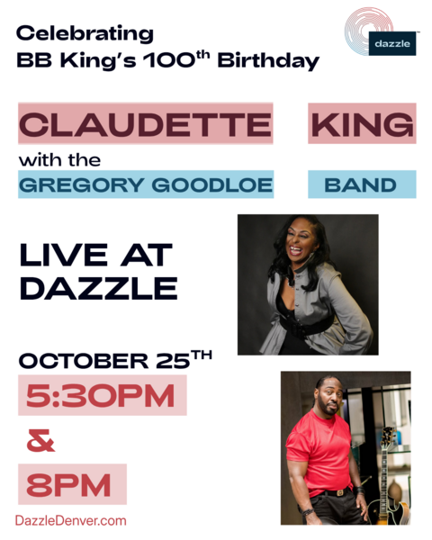 Claudette King with the Gregory Goodloe Band Logo