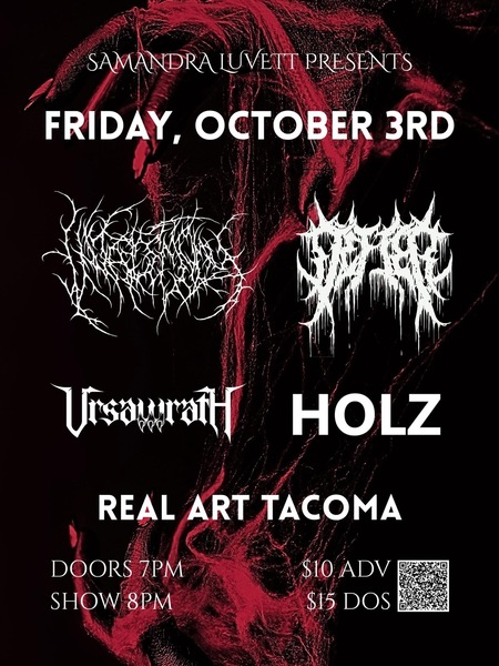 Samandra Luvett Presents: Ursawrath, Vitalectomy and HOLZ Logo