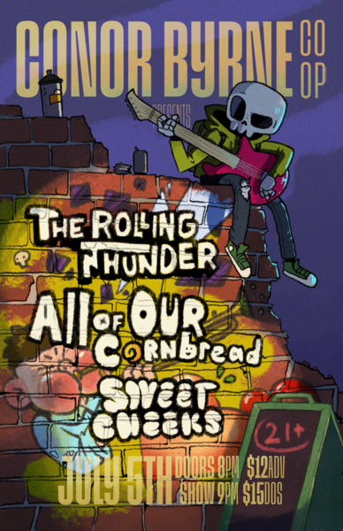 All of Our Cornbread with The Rolling Thunder & Sweet Cheeks Logo