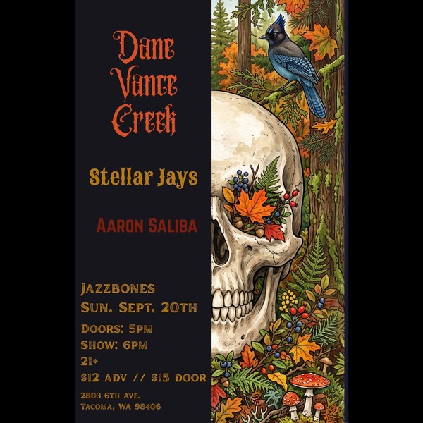 Dane Vance Creek with Stellar Jays and Aaron Saliba Logo