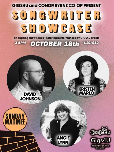 Gigs4U Showcase - Matinee with Kristen Marlo + David Johnson + Angie Lynn Logo