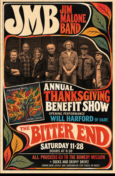 Jim Malone Band w/ Will Harford of harf. Logo