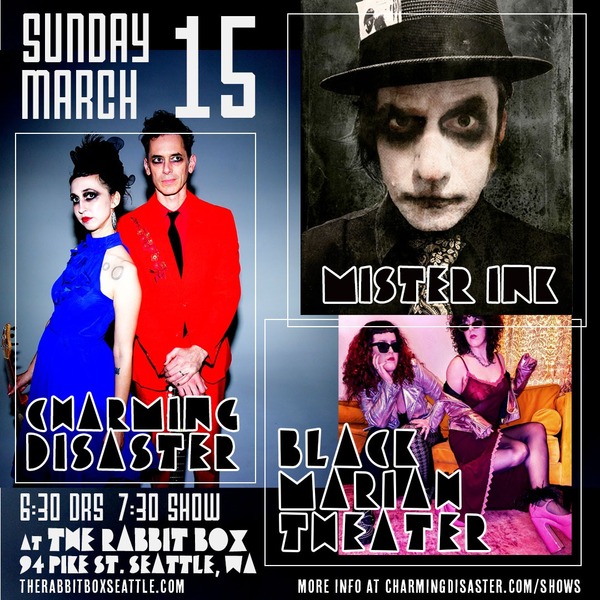 Charming Disaster with Mister Ink and The Black Mariah Theater Logo