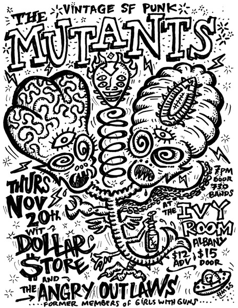 Mutants + Dollar Store + The Angry Outlaws Logo