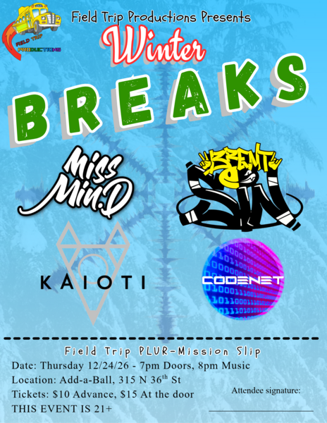 Field Trip Productions presents: "Winter Break!" Logo