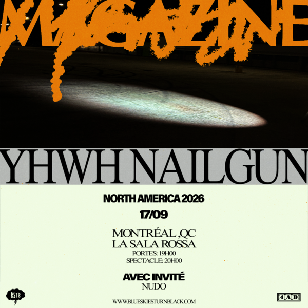 Blue Skies Turn Black présente: YHWH NAILGUN + NUDO Logo
