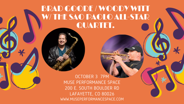 Brad Goode and Woody Witt w/ the Sao Paolo All-Star Quartet. Logo