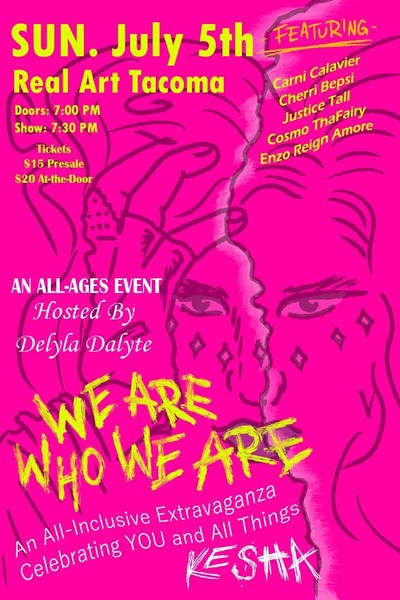 Real Art Tacoma Presents: We Are Who We Are Logo