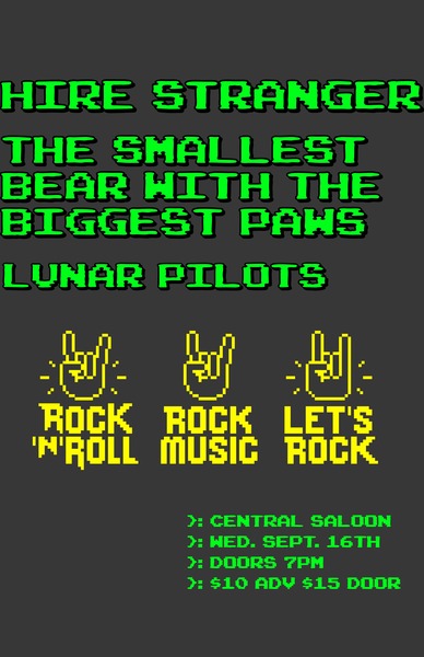 Hire Stranger • Smallest Bear With The Biggest Paws • Lunar Pilots Logo