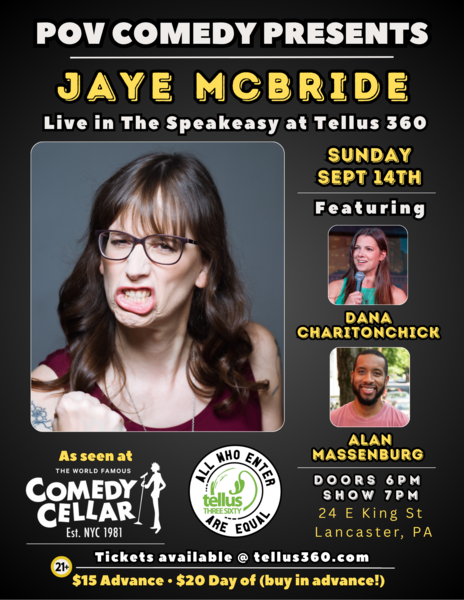 POV Comedy presents Jaye McBride Logo