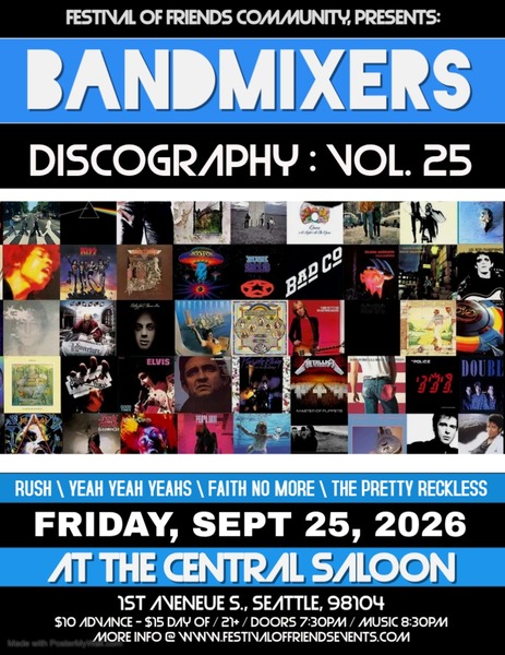 Festival of Friends Community Presents: Bandmixers / Discography Series, Volume 25 Logo